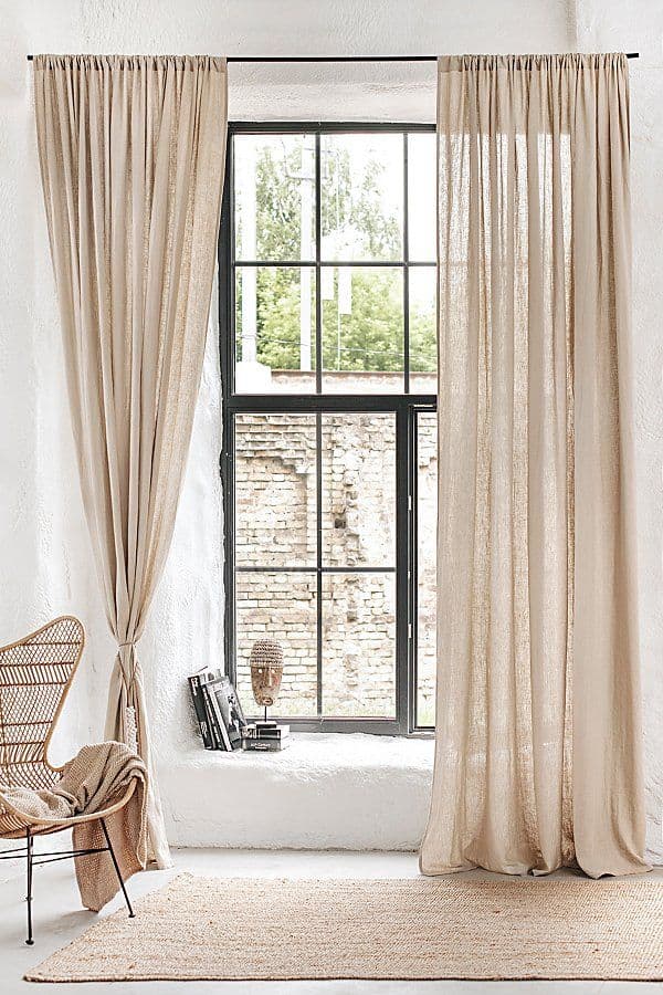 Linen curtains