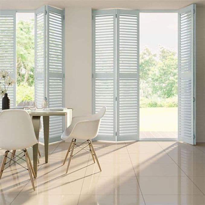 White Tracked Shutters