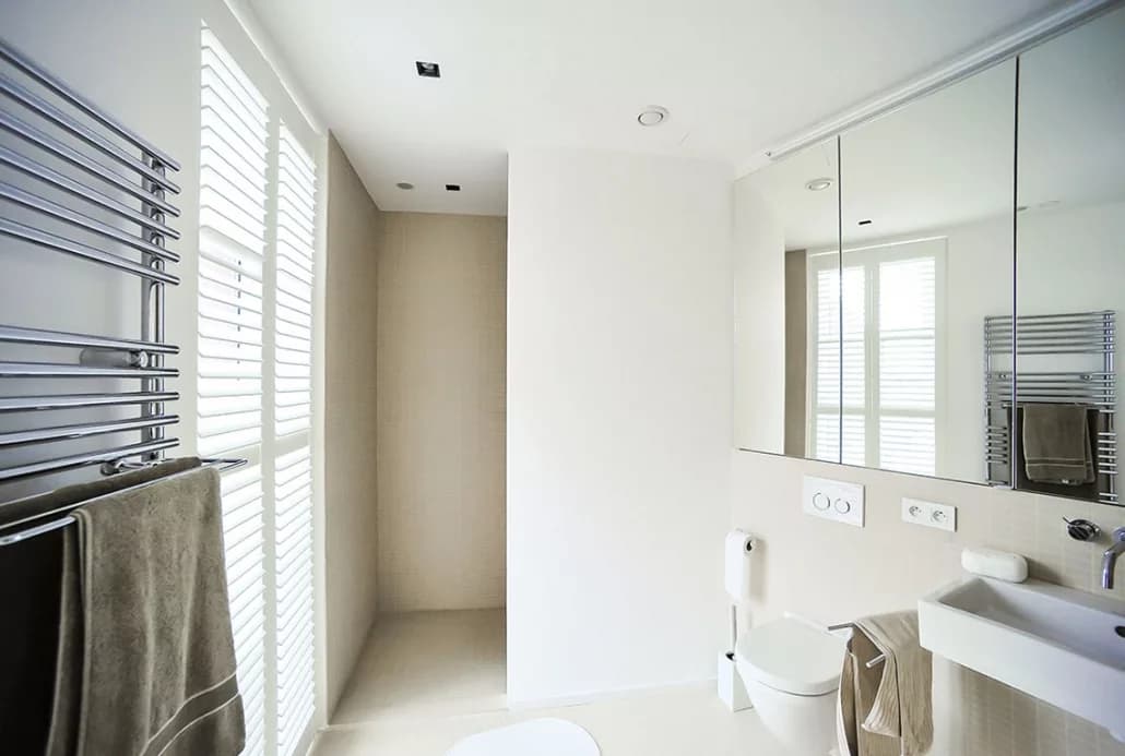 White wooden shutters