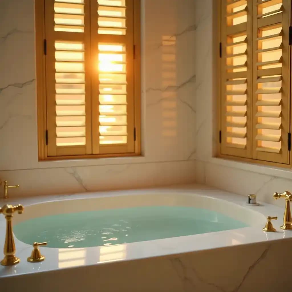 bathroom window shutters