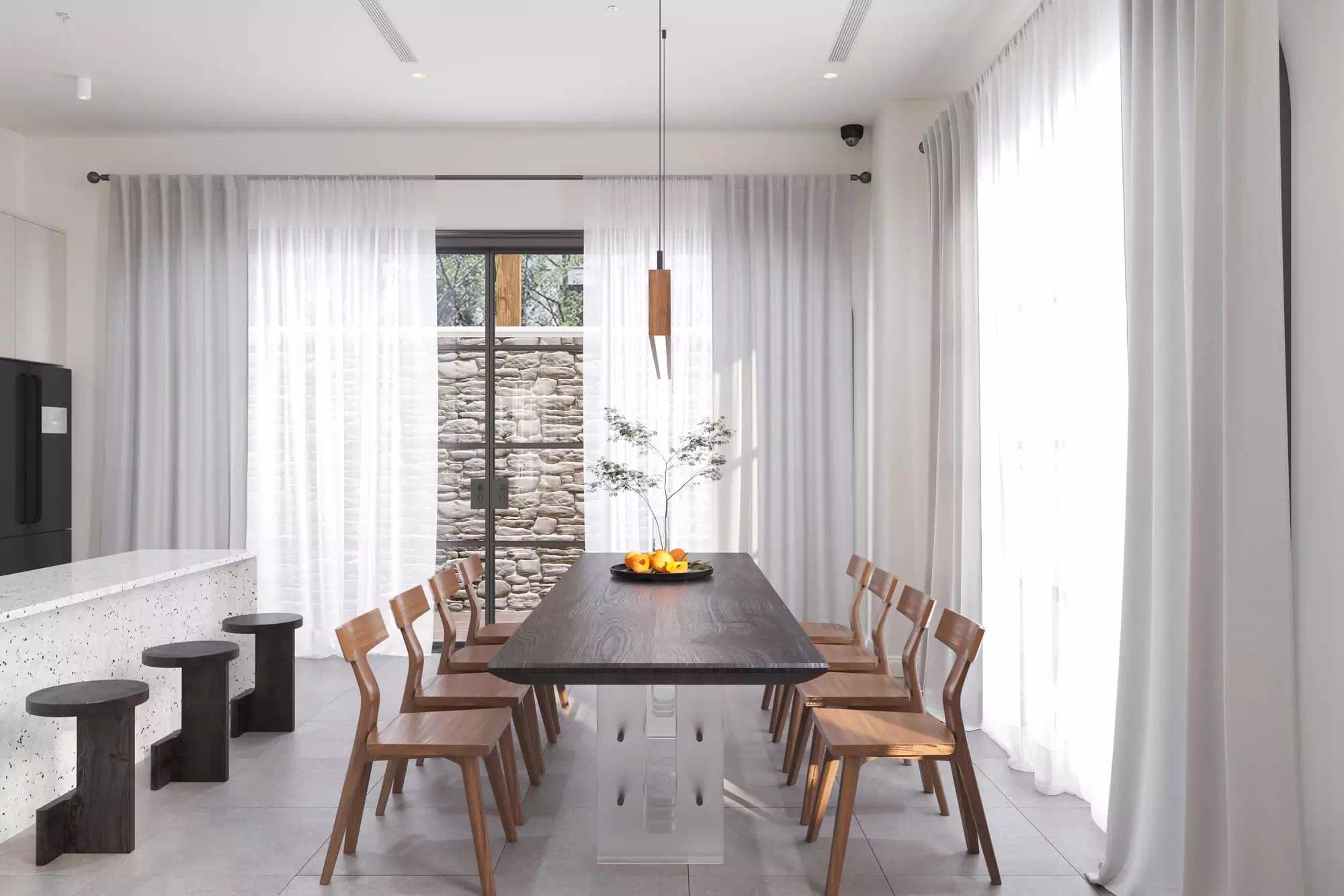 dining room window curtains