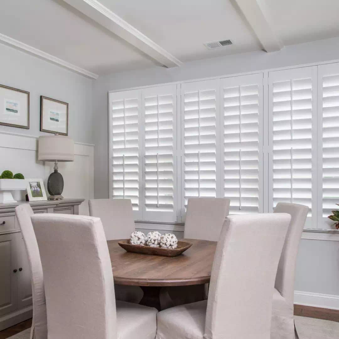 Dining room plantation shutters