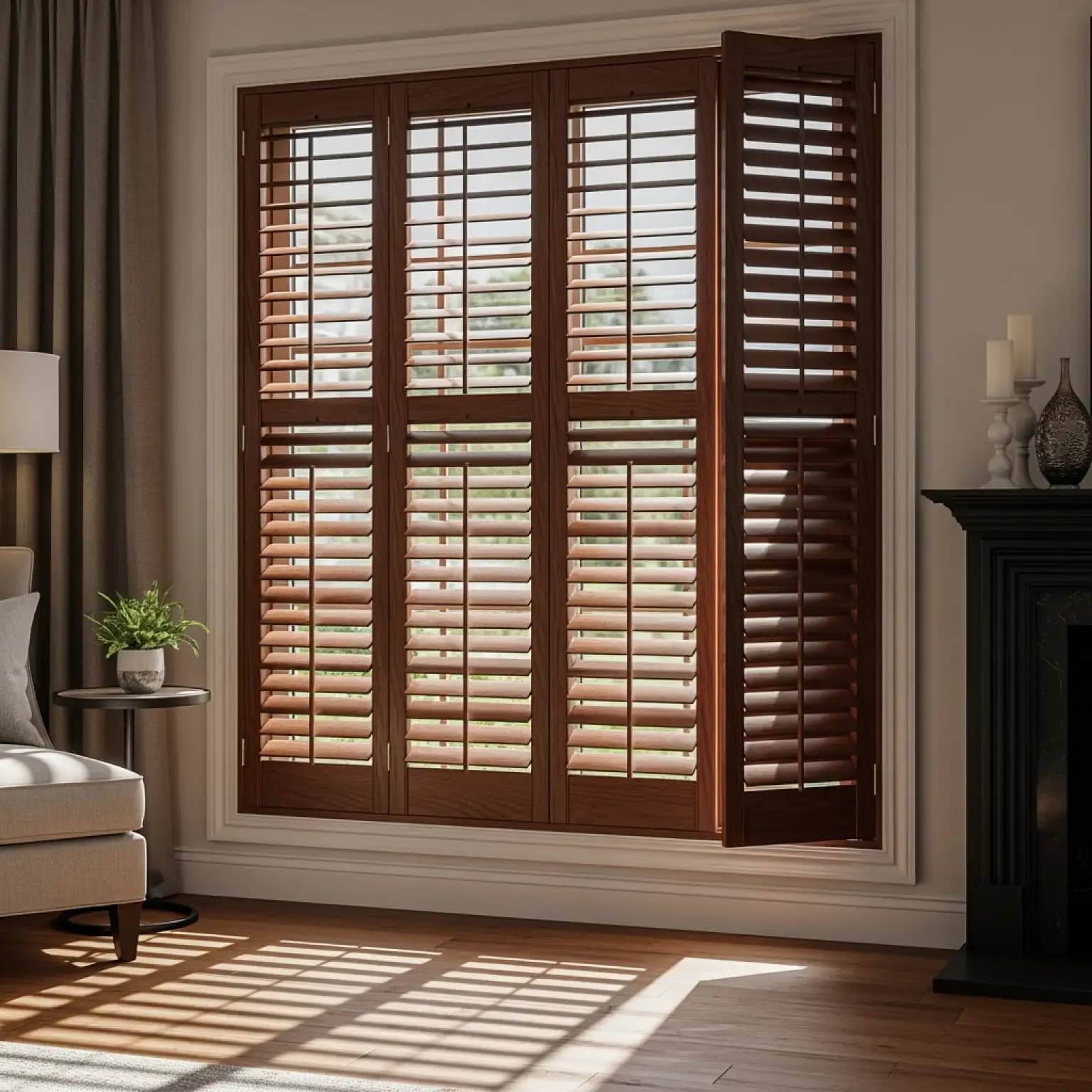 Dark Wood Shutters