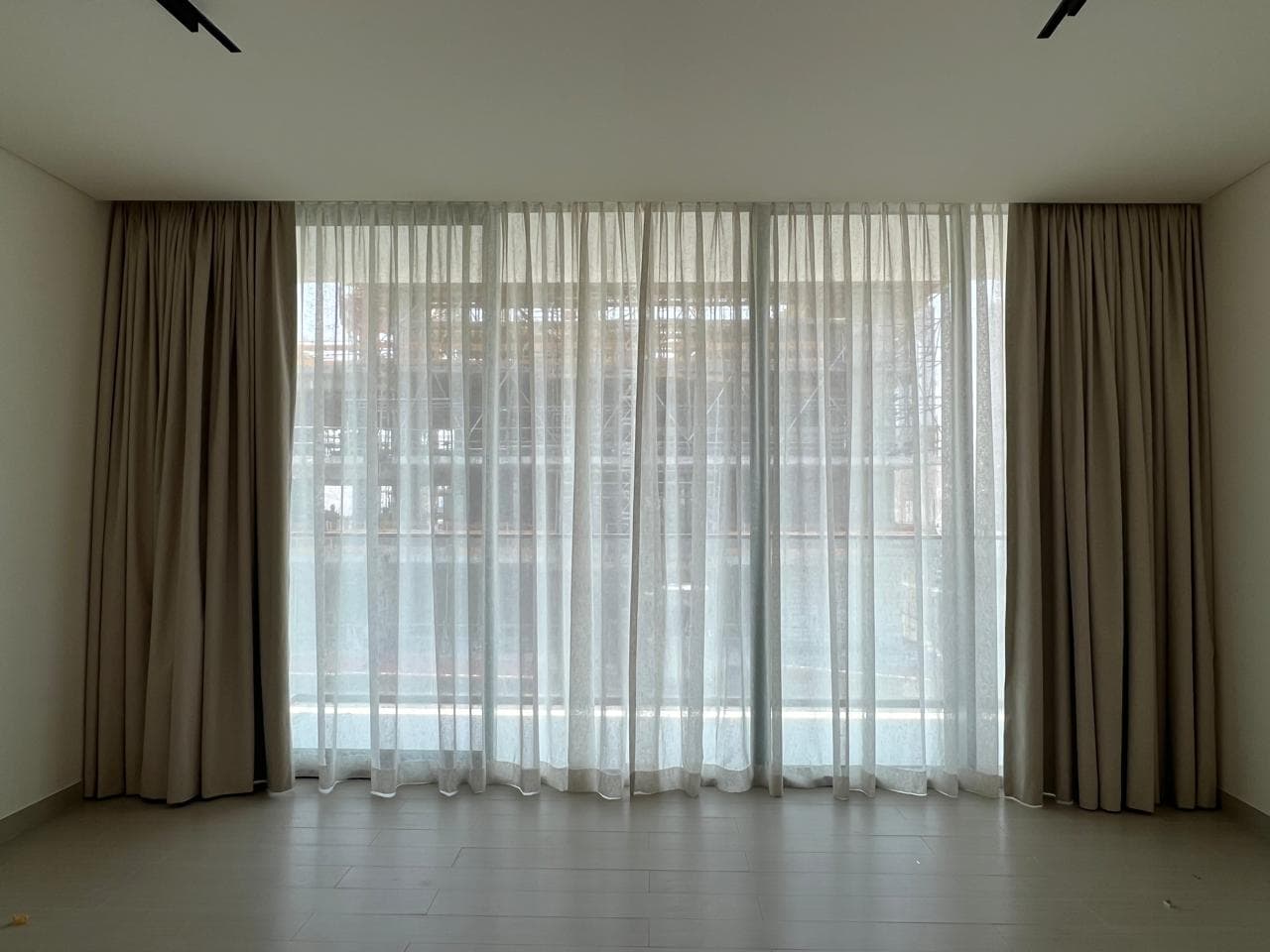 Sheer Curtains with blackout Diamond Views townhouse