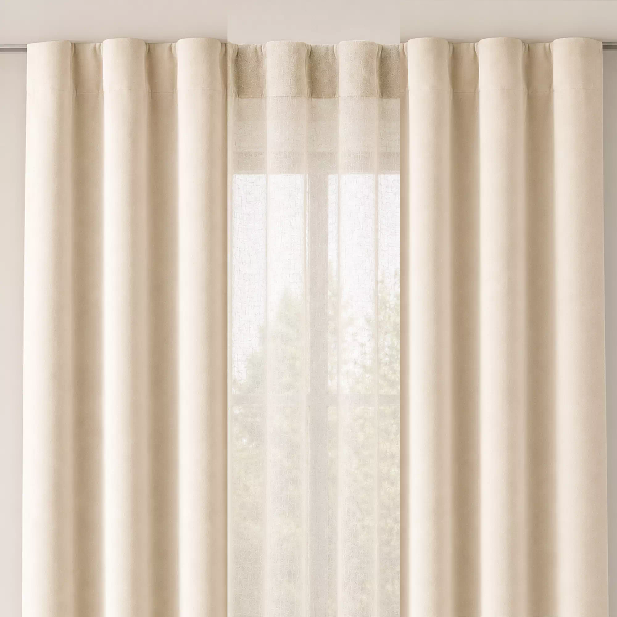 Wave Sheer Blackout Curtains