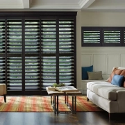 Living Room Options For Tracked Window Shutters 4