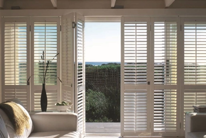 Living Room Options For Tracked Window Shutters