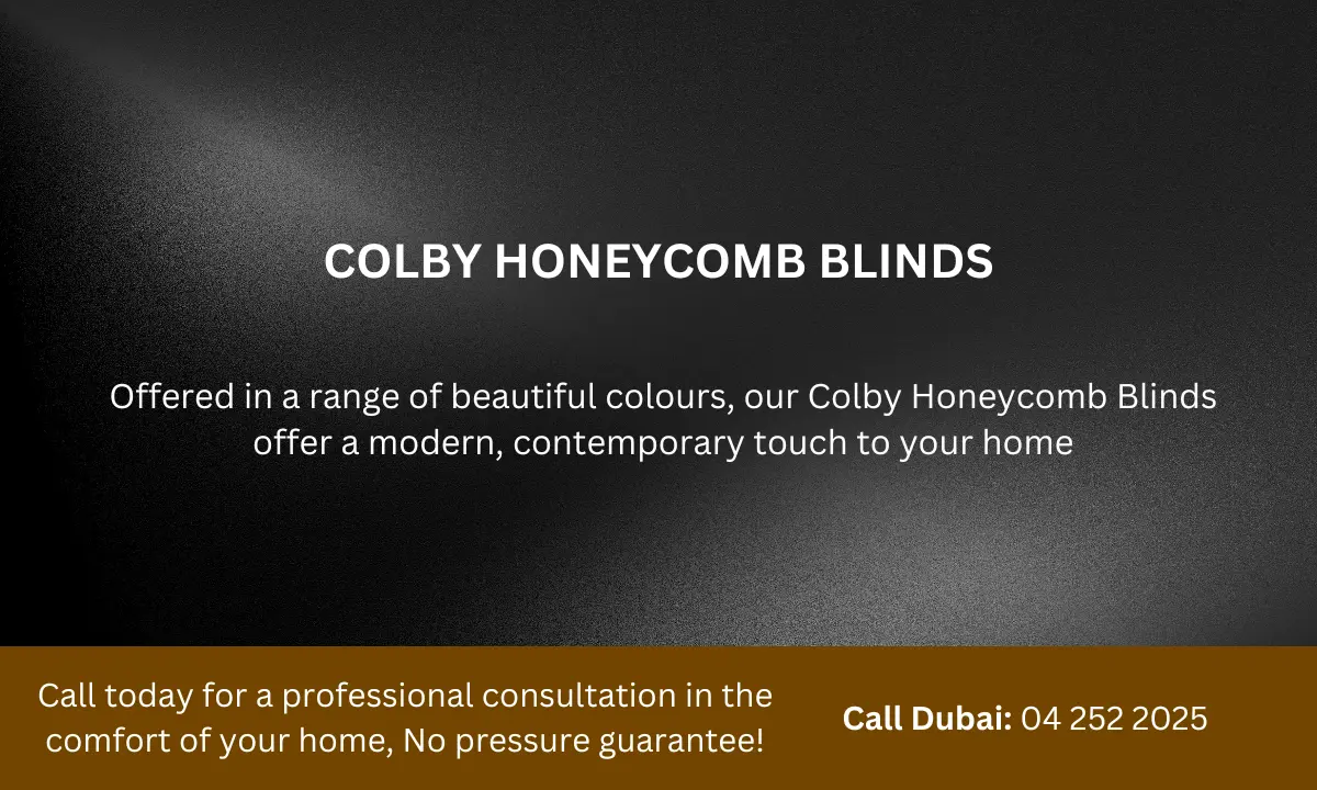 COLBY HONEYCOMB BLINDS Banner