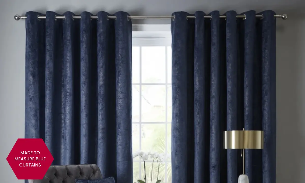 MADE TO MEASURE BLUE CURTAINS