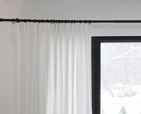 Install curtain rods or track