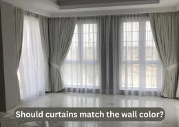 Should curtains match the wall color
