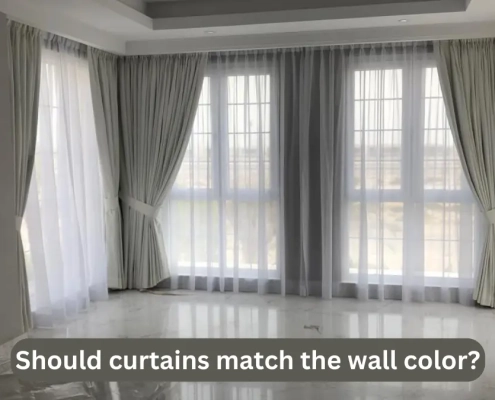 Should curtains match the wall color